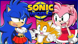 Sonica VS Amy  Tails Plays Sonic World Female Sonic Mod [upl. by Basir]