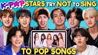 Kpop Stars React To Try Not To Sing Along Challenge PENTAGON 펜타곤 [upl. by Ashil]