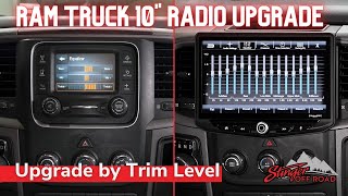 20132018 RAM Truck Radio Upgrade by Trim Level  HEIGH10  Integrated 10Inch Infotainment system [upl. by Ynor332]