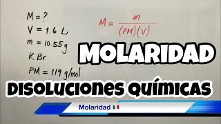 MOLARIDAD en Soluciones Químicas bien fácil [upl. by Perpetua]