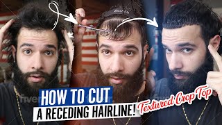 How to MAKE YOUR RECEDING HAIRLINE LOOK FULLER Crop Top Hairstyle [upl. by Aihsital]