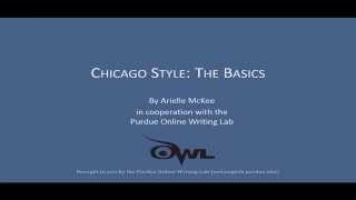 Chicago Style The Basics [upl. by Aguste66]