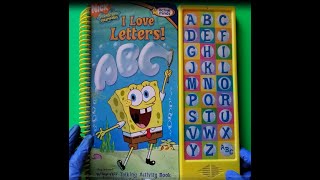 SPONGEBOB SQUAREPANTS quotI Love Lettersquot WipeOff Talking Activity Book INTERACTIVE [upl. by Nolasba819]