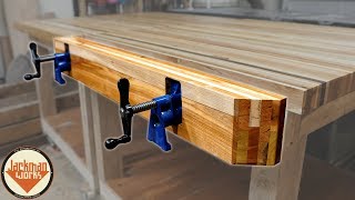 Pallet Wood Pipe Clamp Workbench Vise [upl. by Gorey]