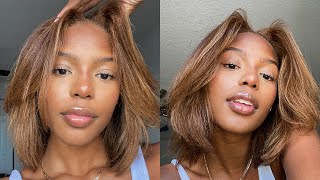 Watch Me Dye My Natural Hair Honey Blonde PT2 [upl. by Nodnnarb912]