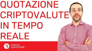 La quotazione delle criptovalute in tempo reale come funziona e dove trovarla [upl. by Nina766]