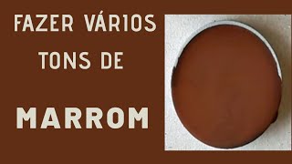 Como fazer a cor marrom  Vários tons de marrom [upl. by Rech]