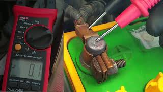 Car Alternator Test Voltage amp Amperes  Multimeter [upl. by Rosetta]