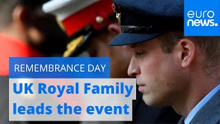 Watch UK Royal Family leads annual Remembrance Day commemorations [upl. by Hecht]