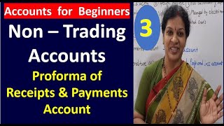 3 Non Trading Accounts  Proforma of Receipts amp Payments Account [upl. by Nnair]