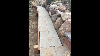 Garden path for a sloped yard [upl. by Enirhtac889]