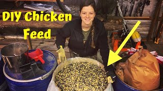 Whole Grain Chicken Feed Mix  How To Make Your Own [upl. by Tterag]