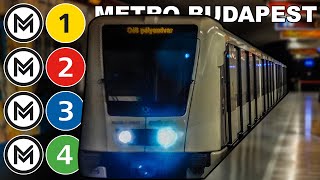 đź‡­đź‡ş Budapest Metro  All The Lines  Az Ă–sszes MetrĂłvonal 4K 2020 [upl. by Ahsima]