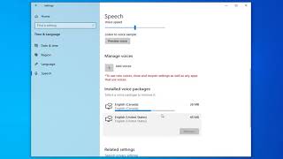 How to Add and Remove Speech Voices in Windows 10 Tutorial [upl. by Yeldahc]