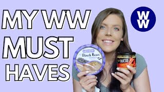 MY WW MUST HAVES  Top 30 Foods That Have Helped Me Lose Over 70 Pounds SUSTAINABLY  WW BLUE [upl. by Mckee]