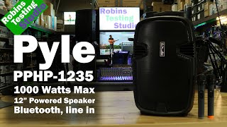 Overview of the PPHP1235 12quot 1000w Powered Speaker Rechargeable amp Wireless microphones from Pyle [upl. by Hobart697]