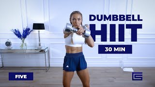 30 MINUTE DUMBBELL HIIT WORKOUT  Bodyweight  Complex Series  Day 5 [upl. by Acirehs]