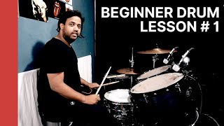 BEGINNER DRUM LESSON  1 by TARUN DONNY [upl. by Bristow]