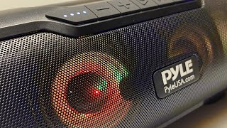 Pyle PBMWP185 Bluetooth Boombox Speaker Radio System Unboxing Review amp Sound Sample [upl. by Rufe]