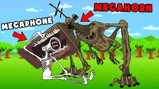 MEGAHORN VS GREAT MOTHER MEGAPHONE Cartoon Animation [upl. by Yrgoerg]