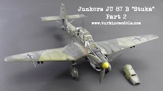 Junkers JU 87 B Stuka Italeri 148Painting amp Weathering Part2 [upl. by Noned424]