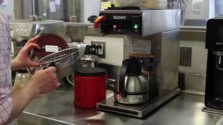 How to use the Bunn coffee maker [upl. by Lleneg]