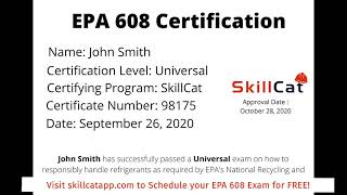 100 Online EPA 608 Certification Course  FREE EPA 608 Certification [upl. by Novihs839]