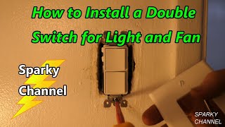 How to Install a Double Switch for a Bath Light and Fan [upl. by Ellenwad]