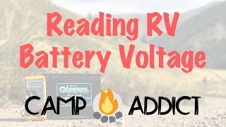 Read Your RV Battery Voltage Using a Multimeter [upl. by Clarence]