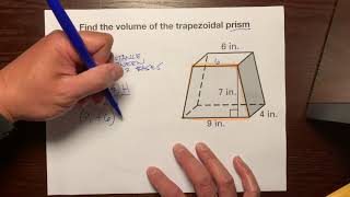 Volume of a trapezoidal prism part 1 [upl. by Wei]