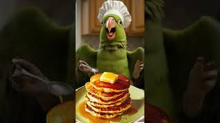 Parrot cooking pancake [upl. by Baer]