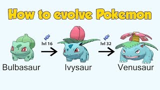 How To Evolve Pokémon  Generation 1 Kanto Animated Sprites [upl. by Suivatram]