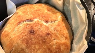 Dutch Oven Artisan Bread Easy No Knead Recipe [upl. by Hardin]