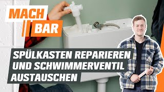 Spülkasten reparieren und Schwimmerventil austauschen  OBI [upl. by Aikcin618]