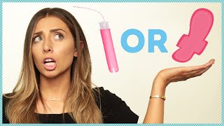 TAMPONS VS PADS w Lauren Elizabeth [upl. by Esinwahs]