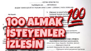 5Sınıf Bilişim Teknolojileri 1Dönem 2Yazılı [upl. by Yecram]