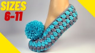 Fast amp EASY Crochet Slippers [upl. by Ramsey]