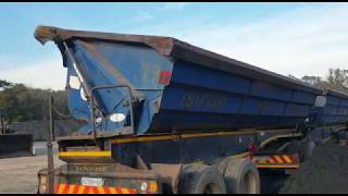 34 Ton Side Tipper In Action 1 Start A New Trucking Business Tel 011 763 8111 Ref EmpisaOnline [upl. by Durward]