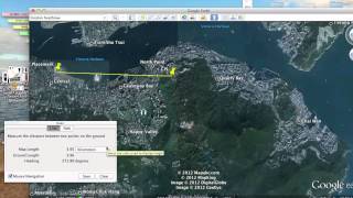 Measuring distance and direction in Google Earth [upl. by Lecroy133]