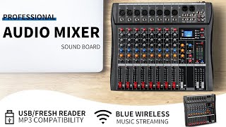 Depusheng DX8 Professional Mixer Sound Board Console 8 Channel Desk System Interface Digital USB [upl. by Messere140]