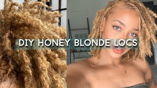 Step by Step DIY Honey Blonde Locs with Minimal Damage  WestIndieRay [upl. by Nyleimaj355]