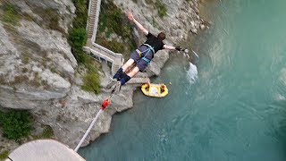 Kawarau Bridge Bungy Jump in Queenstown New Zealand [upl. by Alesig]