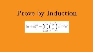 Binomial Theorem  Proof by Mathematical Induction [upl. by Ienttirb]