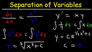 Separable First Order Differential Equations  Basic Introduction [upl. by Atiniv]