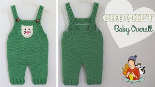 Crochet Baby Overall  Dungarees  Rompers [upl. by Eissel]