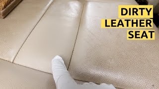 How To Clean ACTUAL Dirty Leather Car Seats [upl. by Annairba]