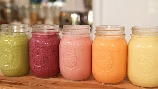 5 Healthy Breakfast Smoothies [upl. by Neyr]