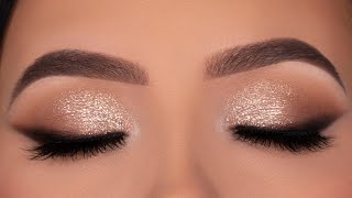 Soft Glitter Eye Makeup for Wedding  Party  Special Occasion [upl. by Rednasyl]