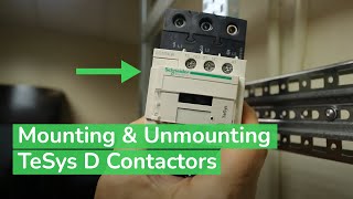 Mounting amp Unmounting TeSys D Contactors to DIN Rails  Schneider Electric Support [upl. by Annekahs]