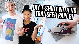 DIY Custom Print TShirts  NO Transfer Paper  COUPLE TRIES [upl. by Hakim]